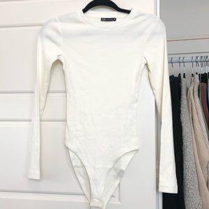 ZARA long sleeve ribbed bodysuit